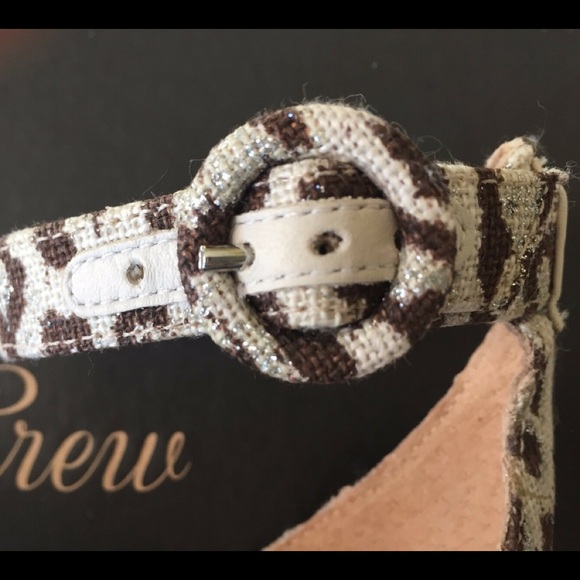 J Crew leopard print Laila wedges size 6.5 - Picture 5 of 8